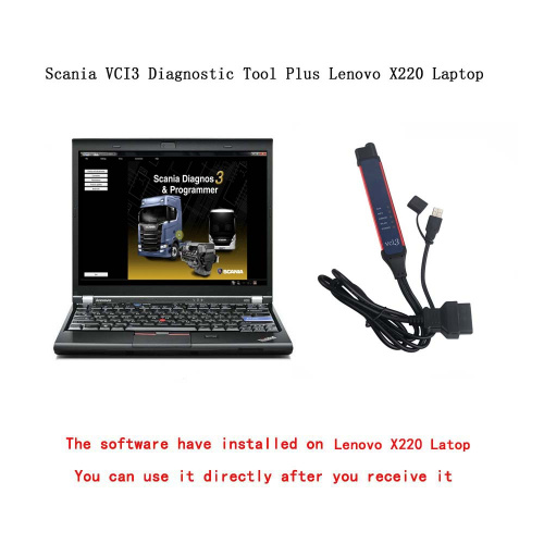 Scania VCI3 Diagnostic Tool Plus Lenovo X220 Laptop With Scania SDP3 2.59.1 latest Software Installed Ready to Use