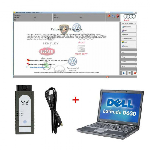 VAS 6154 VAG Diagnostic tool ODIS Latest Version V23.0.1 replace VAS 5054 with dell630 laptop 512G SSD