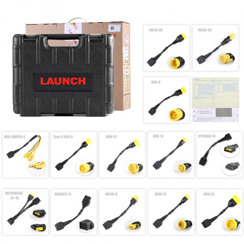 Heavy Duty Truck Software License Renew Card and Adapters for Launch X431 PAD V and PAD VII