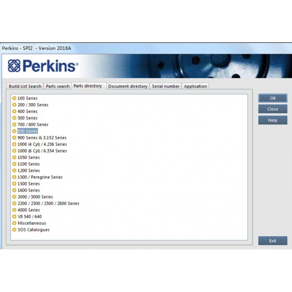 Perkins SPI2 2018A Perkins Service Software And Parts Catalogs