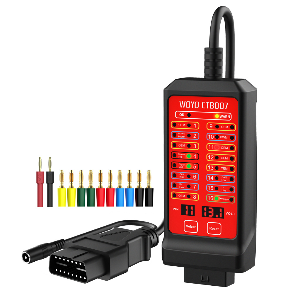 WOYO 12V24V CAN Bus Circuit Tester 16Pin Break Out Box Detection CAN Tester Vehicle Diagnosis On-Board Diagnostics Tester